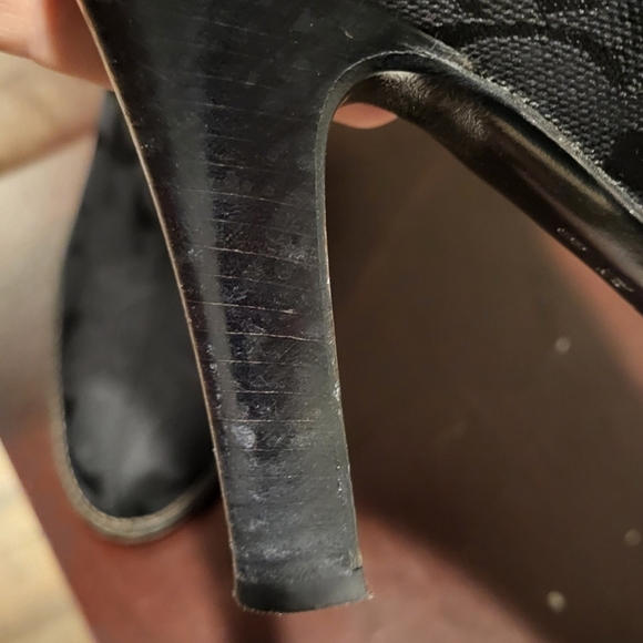 Coach Black Arissa High Heel Ankle Boots Booties Size 7.5B  Made In Italy - Picture 8 of 12